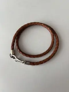 COACH 編み込み本革ブレスレット／チョーカー