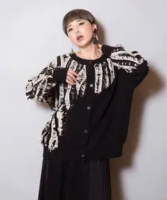 オズモーシス 2WAYジャガードニットカーディガン