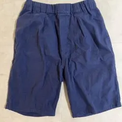 ネイビー ショートパンツ ウエストゴム ドローコード付きのサムネイル
