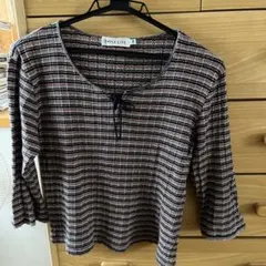 Simplelife チェック柄 五分袖 トップス