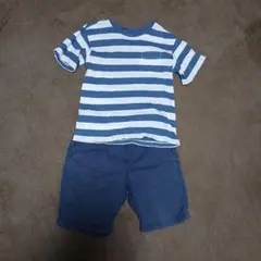 【セット！】UNIQLO キッズ ボーダーTシャツ＆ショートパンツ 120