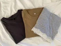 UNIQLOロングワンピースとカーディガン３点セット