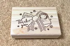 ② ハリネズミ リボン サンキュー / はんこ