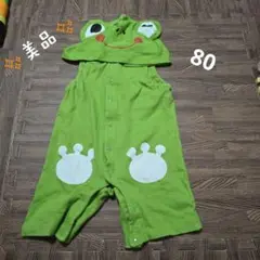 カエルデザインロンパース 80