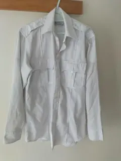 希少★　ミリタリー　ポリス　シャツ　チャック付き　エポレット