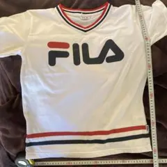 FILA VネックTシャツ 150サイズ ホワイト
