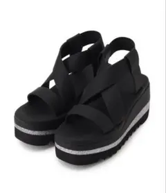 未開封品 ESPERANZA カラーコンビウエッジクロスゴムベルト厚底スポサン