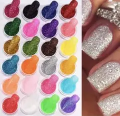 新品ネイルグリッター　ボディアート　　ラメパウダー　24色セット