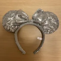 ミニーマウス耳型カチューシャ シルバー