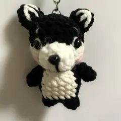 ハンドメイド あみぐるみ 犬 キーホルダー