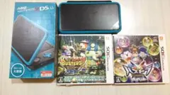 New Nintendo 2DS LL ブラックブルー 本体＋カセット2本セット