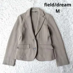 【フィールド/ドリーム】ニットジャケット テーラードジャケット モスグリーン M