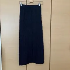 無地スリット入り テクスチャー スカート