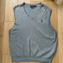 Polo Ralph Lauren グレー Vネック ベスト M