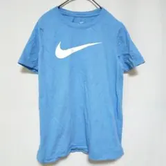 ナイキ 半袖Tシャツ XS クルーネック ショートスリーブ ビッグロゴ 水色 綿