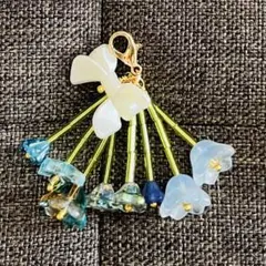 ビーズチャーム 花束風 3点セット ハンドメイド キーホルダー お試し価格