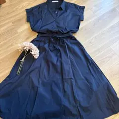 アーバンリサーチドアーズ ロングシャツワンピース フレンチスリーブ