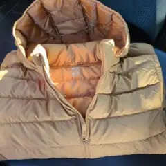 【ほぼ新品】UNIQLO パフテックウォッシャブルパーカ　ブラウン