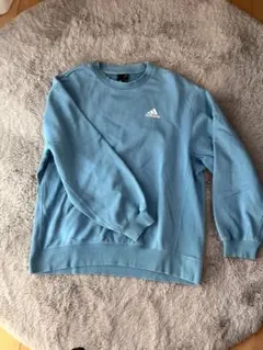 adidas 青 スウェット トレーナー