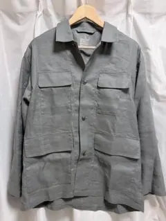 無印良品 ヘンプ混シャツジャケット ミディアムグレー Mサイズのサムネイル