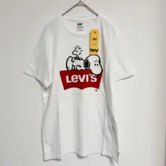 新品　リーバイス　スヌーピー　コラボTシャツ　プリント　S 限定　綿　ホワイト