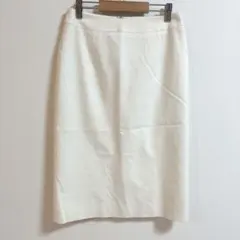 INED イネド タイトスカート ホワイト 白 きれいめ 上品 日本製　Mのサムネイル
