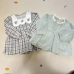 バースデイ ワンピース 80サイズ ギンガムチェック