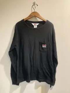 BEN DAVIS ブラック 長袖カットソー M Tシャツ　胸ポケT