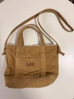 Lee リー コーデュロイ 2way トートバッグ ショルダーバッグ ブラウン