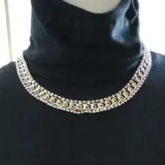 #シルバー チェーンデザイン ネックレス