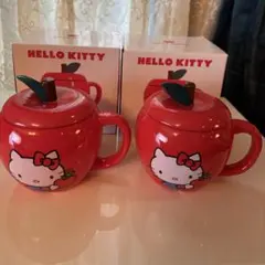 キティ　リンゴマグカップ　2個セット
