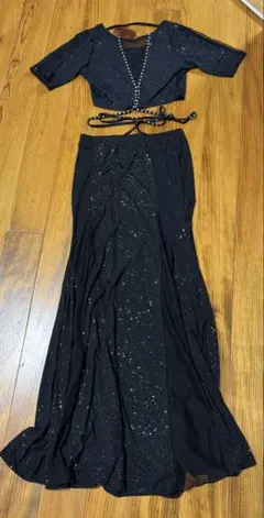 ベリーダンス 衣装 セットアップ ブラック