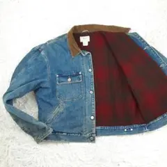 美品◎ポロラルフローレン デニムジャケット ネイビー L 襟コーデュロイ