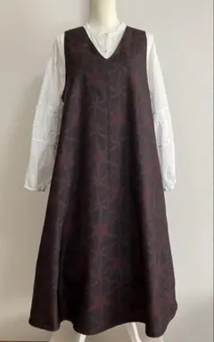 大島紬リメイクジャンパースカート