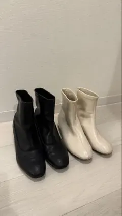 2足セット LEPSIM シアワセストレッチローヒールブーツ レプシィム