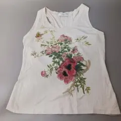 839/ディオール/タンクトップ/ノースリーブ/ベージュ/花の刺繍/ガリアーノ期のサムネイル