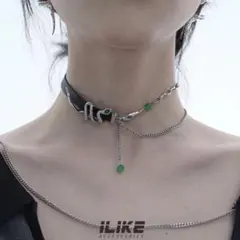 ユニークデザイン シルバーチョーカー