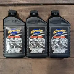 スペクトロ ショベル エンジンオイル SAE50 シングル50 3本セットのサムネイル