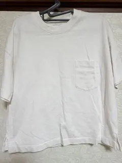 ポケット付き 半袖Tシャツ ホワイト Mサイズのサムネイル