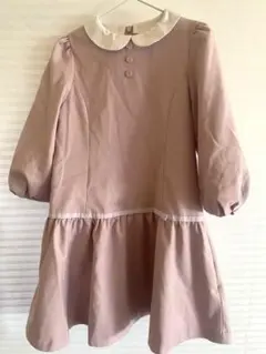 GU 120薄紫ピンク長袖 ワンピース