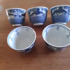 【未使用】清水焼 陶器 染付 山水 瑞昭 蓋付き 茶碗蒸し 煮物椀 小皿 5客揃 清水焼 瑞昭窯 染付け山水 茶碗∕小鉢 5客 - メルカリ