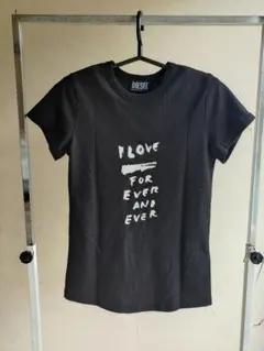 DIESEL ロゴプリント Tシャツ 블랙
