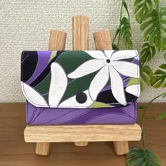 ハワイアンミニ財布　パープルティアレ