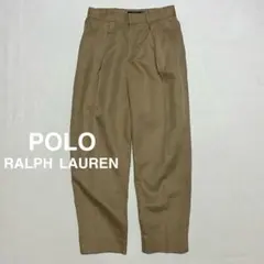 POLO ラルフローレン リネン　コットン　タック入り　パンツ　チノパン