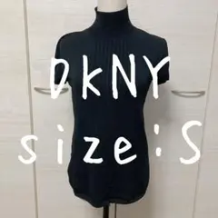DKNY サマーニット　半袖　黒　ブラック　S 涼しい　薄手　ハイネックのサムネイル