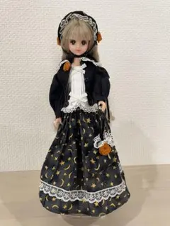 【衣装のみ】ジェニー リカちゃん サイズ ドレス 衣装 星月柄 ボンネット付のサムネイル