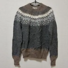 G.B. Hart & Son 【M】 アルパカウールノルディック柄セーター