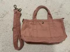 L.L.Bean キャンバス ショルダーバッグ ピンクのサムネイル