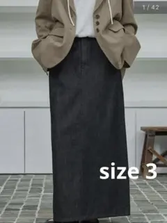 美品 crewre ミニマルIラインデニムスカート black 2 - メルカリ