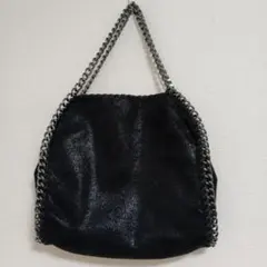 チェーン縁取りバッグ ファラベラタイプ 黒